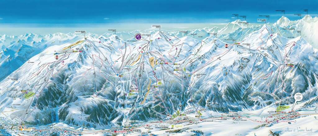 Mountain Ski Transfer from Turin airport TRN to Serre Chevalier Map France